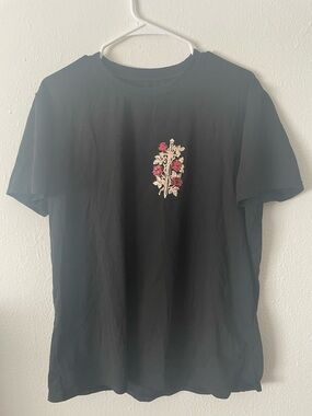 SHEIN Black Short Sleeve Tee - From Blood and Ash We Will Rise